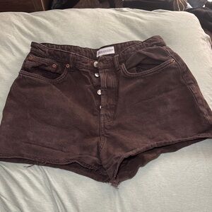 Zara Dark Brown Jean Shorts